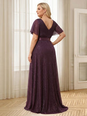 A-Line/Princess V-Neck Floor-Length Ruffles Bridesmaid Dresses