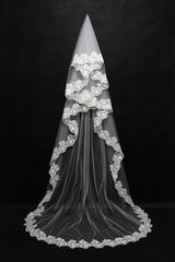 White Lace Wedding Veil
