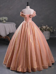 A Line Prom Dress Off the Shoulder Sequin Long Formal Gown Evening Dress