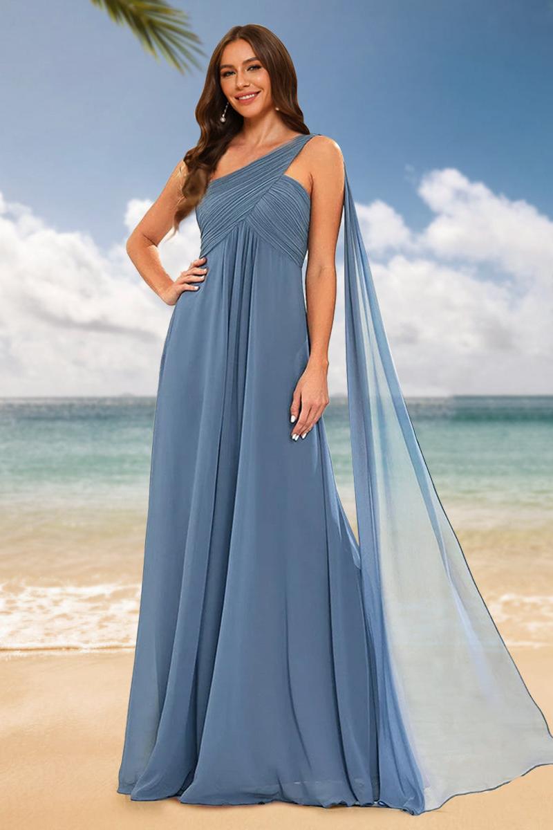 A-Line/Princess One-Shoulder Sleeveless Bridesmaid Dresses