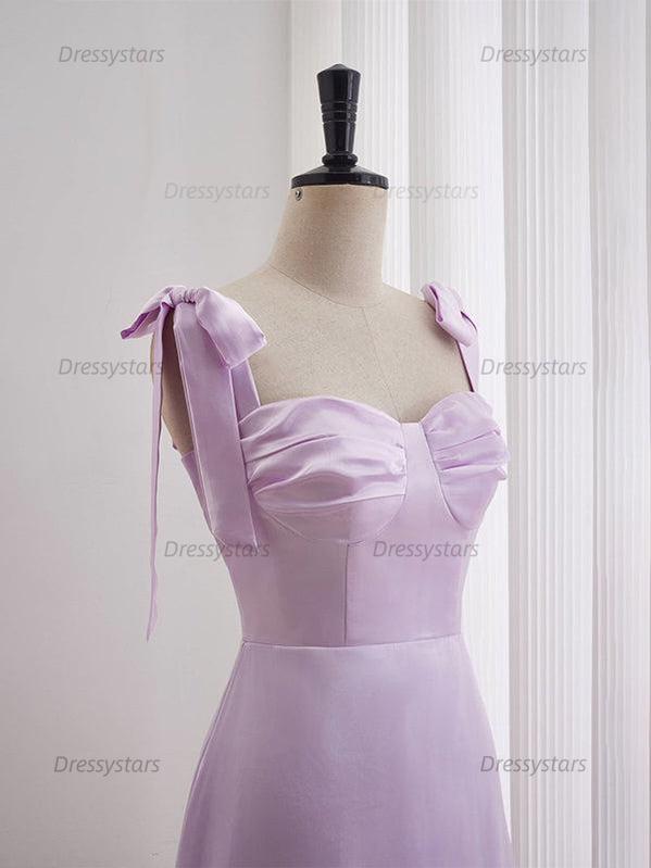 Dressystars A-line Bow Tie Ruched Short Homecoming Dress