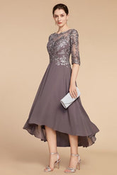 Asymmetrical Scoop A-Line Mother of the Bride Princess Dresses
