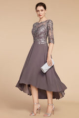 Asymmetrical Scoop A-Line Mother of the Bride Princess Dresses