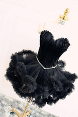 Black Homecoming Dress Sweetheart Neck Cute Short Party Cocktail Dress