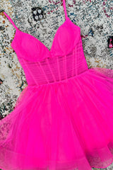 Black Homecoming Dresses Corset A-Line Short Tulle Cocktail Dresses