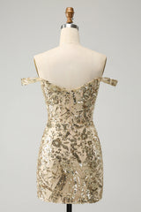 Black Homecoming Dresses Off The Shoulder Corset Tight Short Cocktail Dresses