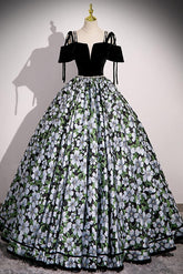 Black Velvet Formal Dress A Line Satin Long Evening Dress