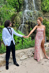 Black and White 2-Piece Shawl Lapel Men's Prom Homecoming Suit Blazer Pants