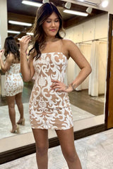 Bodycon Homecoming Dress Shoulder straps Dark Green Sequin Style Lace Short Party Cocktail Dress