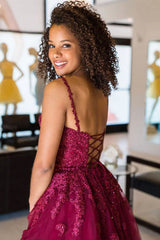 Burgundy Homecoming Dress Lace Short Cocktail Dress Evening Dress