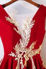 Burgundy Prom Dress V Neck Lace Long Formal Gown Evening Dress