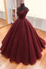 Burgundy Prom Dress V Neck Long Evening Dress