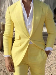 Casual Single-Button Tailored Fit Blazer For Men