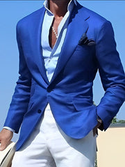 Casual Single-Button Tailored Fit Blazer For Men