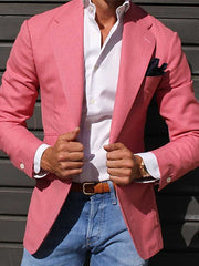 Casual Single-Button Tailored Fit Blazer For Men