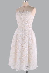 Champagne Homecoming Dress Lace Short Party Cocktail Dress