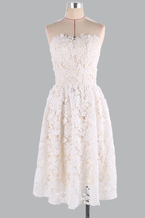 Champagne Homecoming Dress Lace Short Party Cocktail Dress