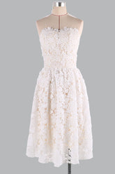 Champagne Homecoming Dress Lace Short Party Cocktail Dress