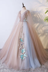 Champagne Prom Dress Tulle Long Evening Dress