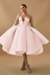 Chic Mint Green Homecoming Dress Strapless Sleeveless A Line Cocktail Dress With Ruffles