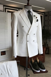 Chris White Double Breasted Peaked Lapel Prom Suit
