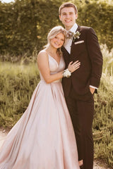 Classic Brown Notched Lapel 3-Piece Single-Breasted Men's Prom Suit