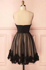 Cute Homecoming Dress Black Sweetheart Short Party Cocktail Dress