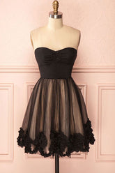Cute Homecoming Dress Black Sweetheart Short Party Cocktail Dress