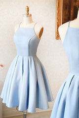 Cute Homecoming Dress Blue Short Party Cocktail Dress