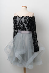 Cute Homecoming Dress Tulle Lace Appliques Short Party Cocktail Dress