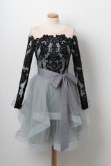 Cute Homecoming Dress Tulle Lace Appliques Short Party Cocktail Dress