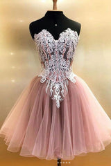 Cute Homecoming Dress Tulle Lace Short Party Cocktail Dress