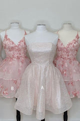 Cute Homecoming Dress Tulle Lace Short Party Cocktail Dress