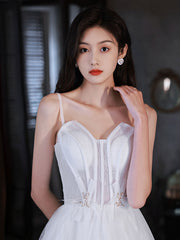 Cute Homecoming Dress White Tulle Short Party Cocktail Dress