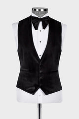 Dark Green Sequins Peaked Lapel Three Piece Prom Suit