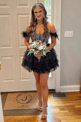 Delia Homecoming Dress Pretty A Line Off the Shoulder with Beading Short Party Cocktail Dress