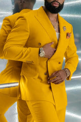 Double Breasted Six-Button Business Suit For Men - 2 Piece Wedding & Prom Attire