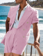 Double-Breasted Six-Button Men's Wedding Suit In Tailored Fit