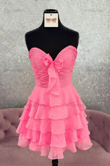 Dressystars A Line Homecoming Dresses Blue Tulle Sweetheart Tiered Cocktail Dresses