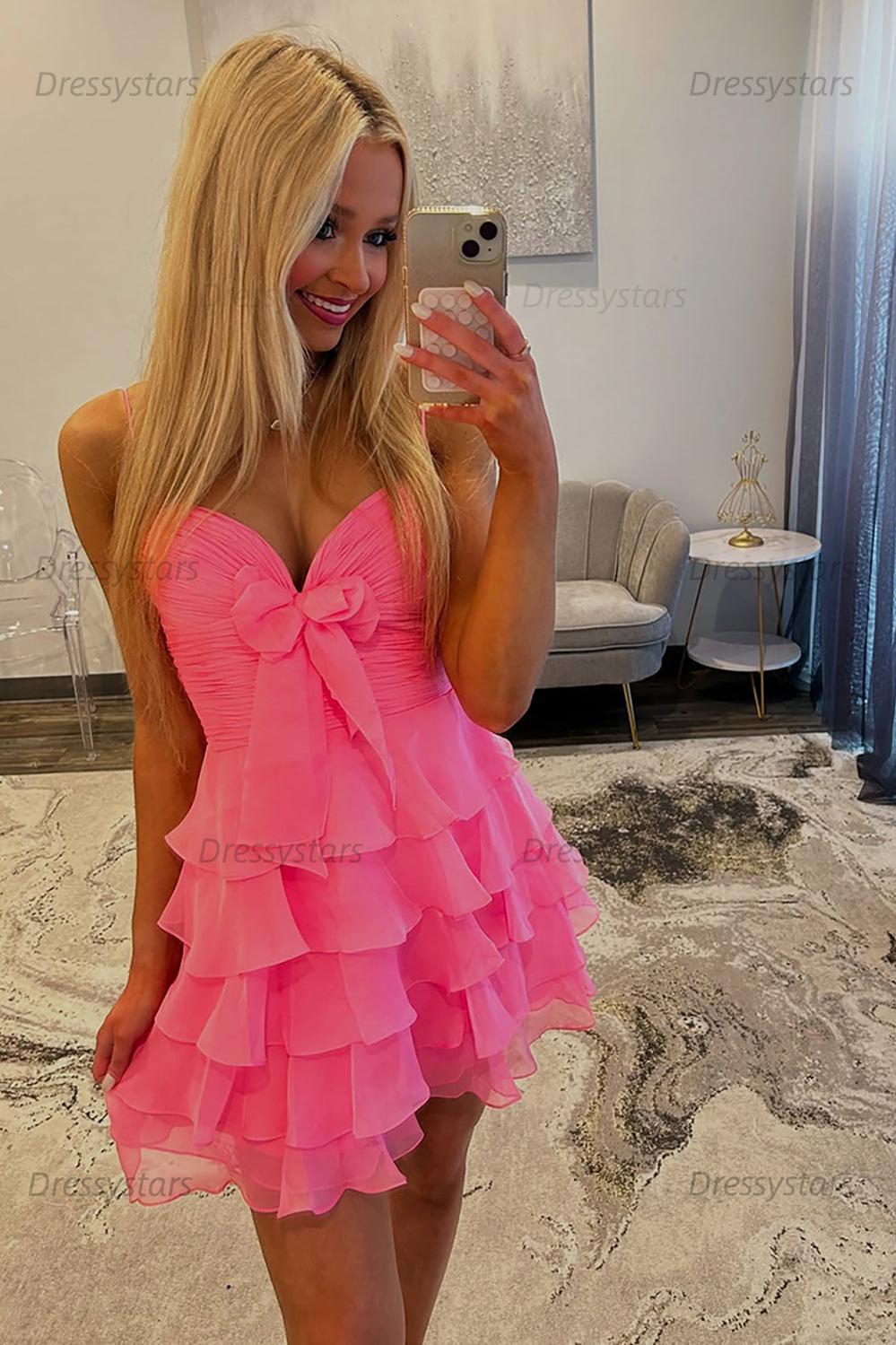Dressystars A Line Homecoming Dresses Blue Tulle Sweetheart Tiered Cocktail Dresses