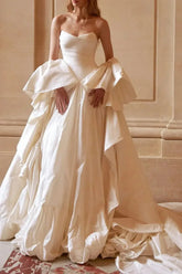 Dressystars Ball Gown Strapless Sleeveless Royal Taffeta Wedding Dress