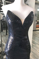 Dressystars Black Homecoming Dress Sweetheart Sequin Tight Short Prom Dress