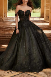 Dressystars Elegant A Line Off the Shoulder Chapel Train Satin Tulle Wedding Dress with Lace