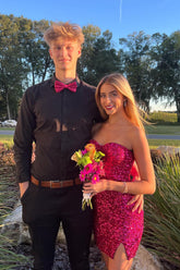 Dressystars Fuchsia Homecoming Dress Sweetheart Tight Short Prom Dress