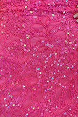 Dressystars Glitter Pink Homecoming Dress Beaded Tight Sequin Short Prom Dress