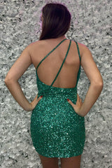 Dressystars Green Homecoming Dress Backless Tight Short Prom Dress With Sequin