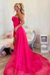 Dressystars Hot Pink Homecoming Dress Spaghetti Straps High Low Prom Dress
