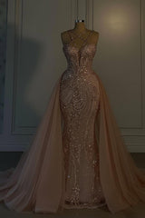 Dressystars Mermaid V Neck Spaghetti Strap Heavy Bridal Gown With Beadings