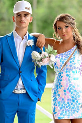 Dressystars Silver Homecoming Dress One Shoulder Mirror Tight Short Prom Dress