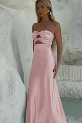 Dressystars Stylish Sheath Sweetheart Blue Long Party Dress With Keyhole Formal Evening Gown